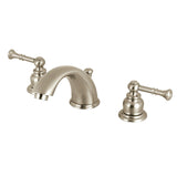 Naples Two-Handle 3-Hole Deck Mount Widespread Bathroom Faucet with Retail Pop-Up Drain