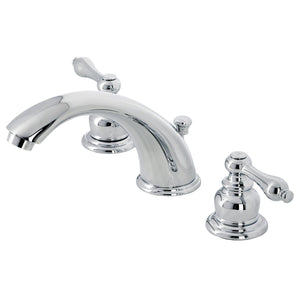 Victorian Two-Handle 3-Hole Deck Mount Widespread Bathroom Faucet with Brass Pop-Up Drain