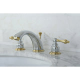 Victorian Two-Handle 3-Hole Deck Mount Widespread Bathroom Faucet with Retail Pop-Up Drain