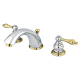 Victorian Two-Handle 3-Hole Deck Mount Widespread Bathroom Faucet with Retail Pop-Up Drain