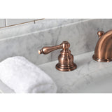 Victorian Two-Handle 3-Hole Deck Mount Widespread Bathroom Faucet with Retail Pop-Up Drain