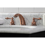 Victorian Two-Handle 3-Hole Deck Mount Widespread Bathroom Faucet with Retail Pop-Up Drain