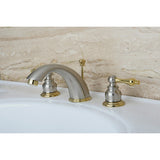 Victorian Two-Handle 3-Hole Deck Mount Widespread Bathroom Faucet with Retail Pop-Up Drain