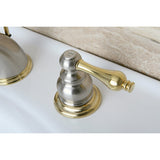 Victorian Two-Handle 3-Hole Deck Mount Widespread Bathroom Faucet with Retail Pop-Up Drain