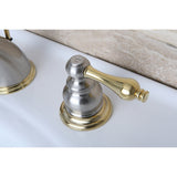 Victorian Two-Handle 3-Hole Deck Mount Widespread Bathroom Faucet with Retail Pop-Up Drain