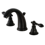 American Classic Two-Handle 3-Hole Deck Mount Widespread Bathroom Faucet with Retail Pop-Up Drain