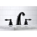 Victorian Two-Handle 3-Hole Deck Mount Widespread Bathroom Faucet with Retail Pop-Up Drain