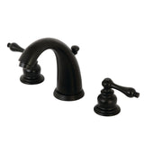 Victorian Two-Handle 3-Hole Deck Mount Widespread Bathroom Faucet with Retail Pop-Up Drain