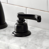 Royale Two-Handle 3-Hole Deck Mount Widespread Bathroom Faucet with Retail Pop-Up Drain