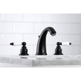 Victorian Two-Handle 3-Hole Deck Mount Widespread Bathroom Faucet with Retail Pop-Up Drain