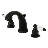 Victorian Two-Handle 3-Hole Deck Mount Widespread Bathroom Faucet with Retail Pop-Up Drain