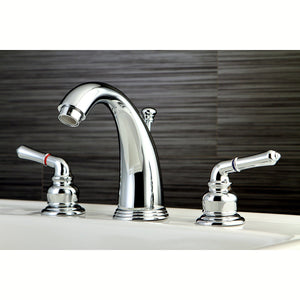 Magellan Two-Handle 3-Hole Deck Mount Widespread Bathroom Faucet with Retail Pop-Up Drain