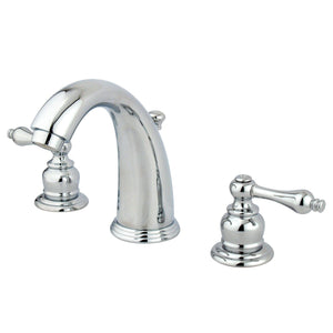 Victorian Two-Handle 3-Hole Deck Mount Widespread Bathroom Faucet with Retail Pop-Up Drain