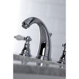 American Patriot Two-Handle 3-Hole Deck Mount Widespread Bathroom Faucet with Retail Pop-Up Drain