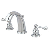 Victorian Two-Handle 3-Hole Deck Mount Widespread Bathroom Faucet with Retail Pop-Up Drain