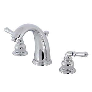 Victorian Two-Handle 3-Hole Deck Mount Widespread Bathroom Faucet with Brass Pop-Up Drain