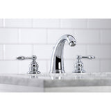 Knight Two-Handle 3-Hole Deck Mount Widespread Bathroom Faucet with Retail Pop-Up Drain