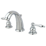 Knight Two-Handle 3-Hole Deck Mount Widespread Bathroom Faucet with Retail Pop-Up Drain