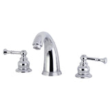 Naples Two-Handle 3-Hole Deck Mount Widespread Bathroom Faucet with Retail Pop-Up Drain