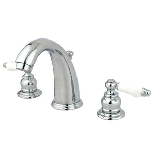 Victorian Two-Handle 3-Hole Deck Mount Widespread Bathroom Faucet with Retail Pop-Up Drain