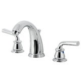 Restoration Two-Handle 3-Hole Deck Mount Widespread Bathroom Faucet with Retail Pop-Up Drain