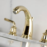 Restoration Two-Handle 3-Hole Deck Mount Widespread Bathroom Faucet with Retail Pop-Up Drain