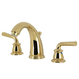 Restoration Two-Handle 3-Hole Deck Mount Widespread Bathroom Faucet with Retail Pop-Up Drain