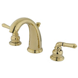 Magellan Two-Handle 3-Hole Deck Mount Widespread Bathroom Faucet with Retail Pop-Up Drain