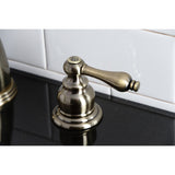 Victorian Two-Handle 3-Hole Deck Mount Widespread Bathroom Faucet with Retail Pop-Up Drain