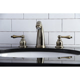 Victorian Two-Handle 3-Hole Deck Mount Widespread Bathroom Faucet with Retail Pop-Up Drain