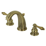 Victorian Two-Handle 3-Hole Deck Mount Widespread Bathroom Faucet with Retail Pop-Up Drain