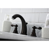 American Classic Two-Handle 3-Hole Deck Mount Widespread Bathroom Faucet with Retail Pop-Up Drain