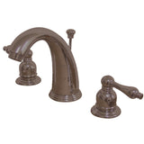 Victorian Two-Handle 3-Hole Deck Mount Widespread Bathroom Faucet with Retail Pop-Up Drain