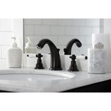 American Patriot Two-Handle 3-Hole Deck Mount Widespread Bathroom Faucet with Retail Pop-Up Drain