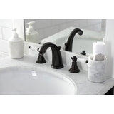 American Patriot Two-Handle 3-Hole Deck Mount Widespread Bathroom Faucet with Retail Pop-Up Drain