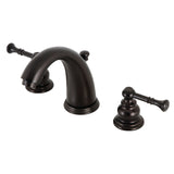 Naples Two-Handle 3-Hole Deck Mount Widespread Bathroom Faucet with Retail Pop-Up Drain