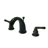 Magellan Two-Handle 3-Hole Deck Mount Widespread Bathroom Faucet with Retail Pop-Up Drain