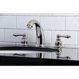 Victorian Two-Handle 3-Hole Deck Mount Widespread Bathroom Faucet with Retail Pop-Up Drain