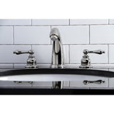 Victorian Two-Handle 3-Hole Deck Mount Widespread Bathroom Faucet with Retail Pop-Up Drain