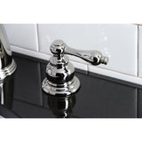 Victorian Two-Handle 3-Hole Deck Mount Widespread Bathroom Faucet with Retail Pop-Up Drain