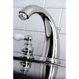 Victorian Two-Handle 3-Hole Deck Mount Widespread Bathroom Faucet with Retail Pop-Up Drain