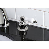 Victorian Two-Handle 3-Hole Deck Mount Widespread Bathroom Faucet with Retail Pop-Up Drain