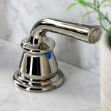 Restoration Two-Handle 3-Hole Deck Mount Widespread Bathroom Faucet with Retail Pop-Up Drain