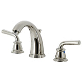 Restoration Two-Handle 3-Hole Deck Mount Widespread Bathroom Faucet with Retail Pop-Up Drain