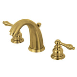 Victorian Two-Handle 3-Hole Deck Mount Widespread Bathroom Faucet with Retail Pop-Up Drain