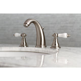 American Patriot Two-Handle 3-Hole Deck Mount Widespread Bathroom Faucet with Retail Pop-Up Drain