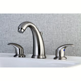 Magellan Two-Handle 3-Hole Deck Mount Widespread Bathroom Faucet with Retail Pop-Up Drain