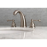 Naples Two-Handle 3-Hole Deck Mount Widespread Bathroom Faucet with Retail Pop-Up Drain