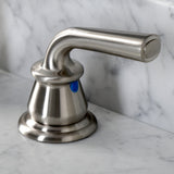 Restoration Two-Handle 3-Hole Deck Mount Widespread Bathroom Faucet with Retail Pop-Up Drain