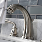 Restoration Two-Handle 3-Hole Deck Mount Widespread Bathroom Faucet with Retail Pop-Up Drain